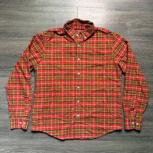 L.L. Bean Men's Signature Plaid Flannel Shirt - Red/Orange